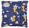 TupTam Kinder Kissenhülle Kissenbezug Dekorativ Gemustert Kinderzimmer, Farbe: Füchse Sternbild/Dunkelblau, Größe: 40 x 40 cm