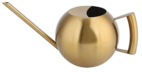 Regadera de Acero Inoxidable de 1000 ml Regadera Olla Boca Larga Jardín Flores Plantas Herramienta de riego(#1)