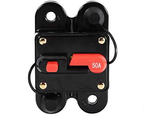 Für 50A Sicherung 12V - 1 Stück 12-24 V 50Amp-100Amp Leistungsschalter Reset Sicherungshalter Legierung Und Kunststoff Auto Boot Sicherungshalter Wasserdicht(50A)