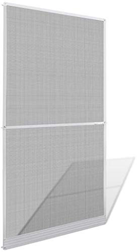 Tidyard White Hinged Insect Screen for Doors Door Fly Screen Insect Blinds 120 x 240 cm