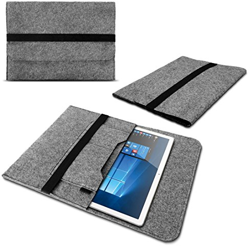 NAUCI Schutzhülle kompatibel für Lenovo IdeaPad Duet Chromebook 10.1 Sleeve Tasche Hülle Filz Case Notebook Cover Etui, Farbe:Grau