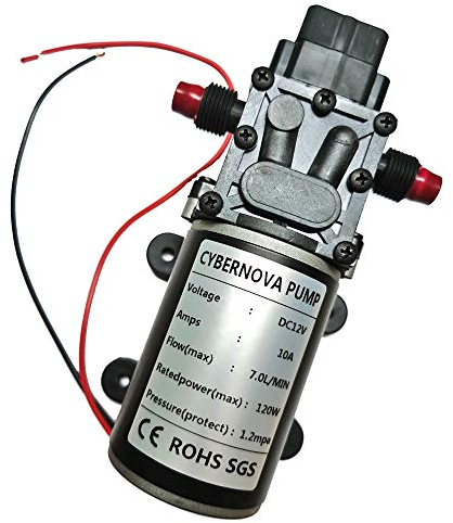 CYBERNOVA DC12V 7L / min 174 PSI Pompa a membrana autoadescante intelligente con pressostato incorporato per la pulizia di campeggi/barche/camper/giardino/veicoli/camper