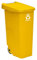 Contenedor - cubo de basura Wellhome Reciclo 110L, color amarilllo cerrado con tapa, ideal para reciclaje de PLÁSTICOS, con ruedas
