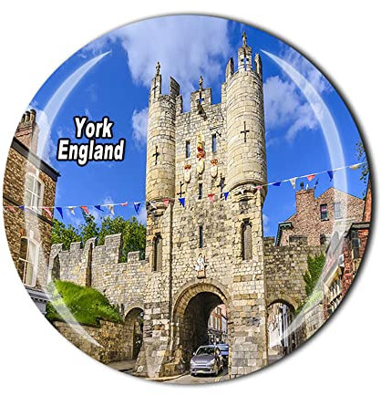 Kühlschrankmagnet, Motiv: York/England, Kristall, Touristen, Souvenir, Geschenk, Sammlerstücke, Kühlschrank-Magnet-Aufkleber