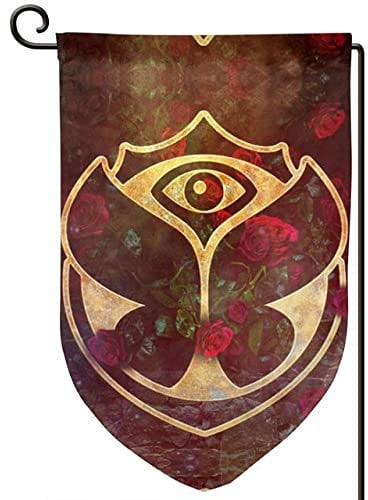 DTKJ KIKIKIYE Tomorrowland Gartenflagge für drinnen und draußen, Zuhause, Hof, Flagge, Banner, Haushalt, hängende Flagge, Dekoration, 2 Stück, 32x45
