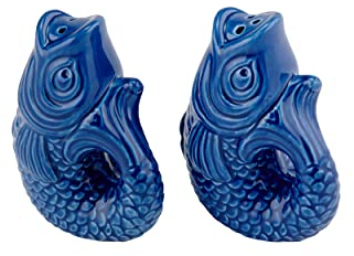Gift Company Salière et poivrière Monsieur Carafon 2 pièces, Azur, 9 cm