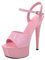 Minetom Escarpin Femme Bout Ouvert Talon Haut Plateforme Épais Talons Hauts Aiguille Sandales Club Soiree Chaussures Rose 43 EU