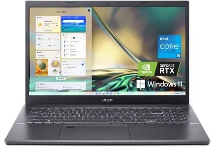 Acer Aspire 5 A515-57G-58R7 Slim Laptop | 15.6 Full HD IPS | Intel Core i5-1240P | NVIDIA GeForce RTX 2050 | 8GB DDR4 | 512GB SSD | Wi-Fi 6 | Thunderbolt 4 | Fingerprint Reader | Backlit KB | Win 11