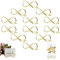 QINERSAW 12er Set Hochzeit Kartenhalter Gold Tischkartenhalter Hochzeit Tischnummern Halter Hochzeit Menükartenhalter Tischkartenclips Fotohalter Sitzkarten Bildkarten Nachrichtenclip für Party