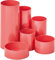 Maul Stiftehalter MAULtubo Ø15x12,5 cm | Schreibtisch Organizer mit 6 Köchern | Büro Organizer für Stifte, Kugelschreiber, Pinsel und Schere | Stilvoller Stifte Organizer | Touch of Rose