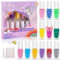 wakaniya Kinder Nagellack Ungiftig Mädchen, 12 Farben Kindernagellack Peel-Off mit Nagelsticker, Schnell Trocknend Nagellack Perfekt für Geburtstagsgeschenke Nail Polish