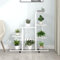 homiuse Portapiante con Ruote 94,5x25x92,5 cm Bianco in Metallo Piedistallo Per Piante Scaffale Porta Piante Porta Legna Per Esterno Porta Vasi Da Esterno Porta Piante Da Interno