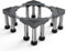 DEWEL Base per Lavatrice con 12 Piedini, Carrello Lavatrice per Lavatrice Asciugatrici e Frigoriferi,Carico Pesante 250 kg,Base per Lavatrice Regolabile Lunghezza 43.5 a 63cm,Altezza 18 a 20cm, Grigio
