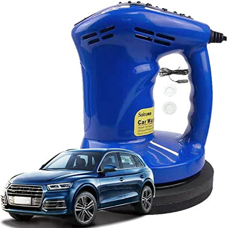 JORAsa Maschineller Exzenterwachser, 80-W-Autopolierer, Variable Geschwindigkeiten 1500 U/min, D-Griff, Polierpad, 150-mm-Basis, ideal zum Schleifen und Polieren von Autos (Farbe: Blau)