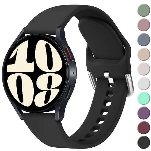 Vancle Armband für Samsung Galaxy Watch 4/5/6 40mm 44mm /Galaxy Watch 5 Pro 45mm/Galaxy Watch 4 Classic 42mm 46mm/Galaxy Watch 6 Classic 43mm 47mm Damen Herren, 20mm Neues Silikon Ersatz Uhrenarmband