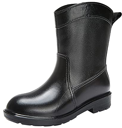 Rumity Stiefel Damen Gummistiefel Damen Halbhoch Boots Damen Frauen Ankle Wellies Wasserdicht Regenstiefel Schuhe FüR Wattwanderung Damenstiefeletten