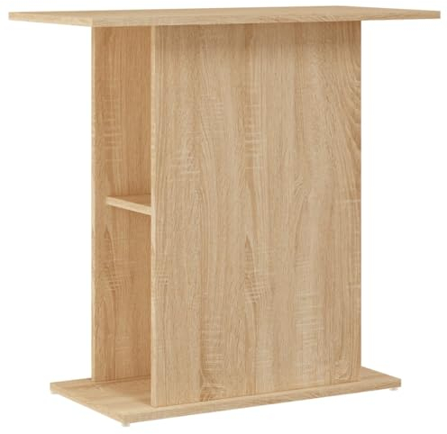vidaXL Support pour Aquarium, Armoire pour Aquarium avec Compartiments, Meuble de Base pour Aquarium avec Rangement Intérieur, Chêne Sonoma Bois d'Ingénierie