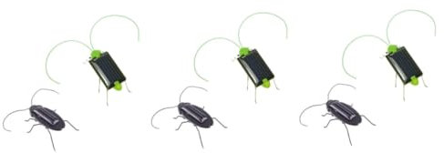 ibasenice 2stücke Solarbetriebenes Insektenspielzeug Simulationsspielzeug Heuschrecke Und Kakerlake Für Schüler Lehrreich