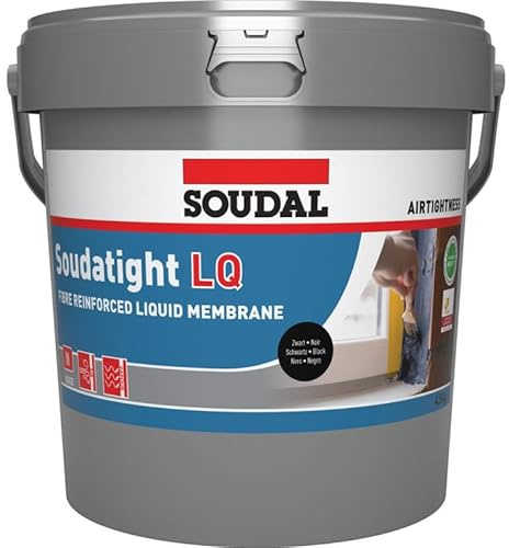 Soudatight LQ Membran, luftdicht und dampfdicht, Soudal – Kartusche mit 600 ml, Schwarz