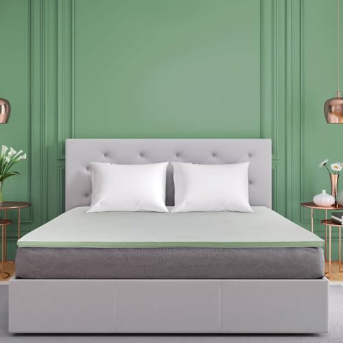 Vitapur Topper Aloe Vera - 140x200cm, 4cm Pyramid Memory Foam, Aloe Vera Infusion, Waschbarer Bezug, Matratzentopper, Matratzenauflage