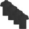True Face Mens Polo Shirt Plain Tshirt Short Sleeve Summer Work Pique T Shirt Workwear Adult Tee Classic Casual Top Charcoal Plain - 4 Pack XL