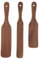 3 Pièces Spatules en Bois pour la Cuisine, Spatule de Cuisine avec Tête de Pelle Large, Spatule Tournante en Teck Antidérapante pour Steak, Pizza, Lait, Poisson, œufs, Crêpes