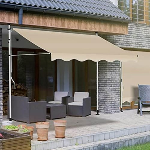 Verstellbare einziehbare Markisen, nicht verschraubbare einziehbare Terrassenmarkise for den Außenbereich, manuell einziehbare Terrassenmarkise for den Außenbereich, for Innenhof, Balkon, Geschäft, De