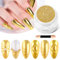 BISHENGYF Gold Chrome Nail Powder - Metallic Holo Nail Chrome Powder, 1G Chrome Powders for Nails Glitter, Shiny Gold Nail Powder Mirror Effect for Pigment Nail Art DIY Design Decoration, Women Gift