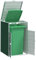 Festnight Habillage de Poubelle en Acier pour 1 poubelles Cache Poubelle Exterieur Rangement de poubelles de Jardin Hangar à poubelles-Vert-1 Poubelle