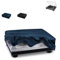 DAZZLEEX Schallplattenspieler Kurzer Plüsch-Staubschutz, kratzfeste Spandex-Abdeckung, schwarz/blau, Plattenspieler-Staub, für AT-LP120XUS (schwarz)