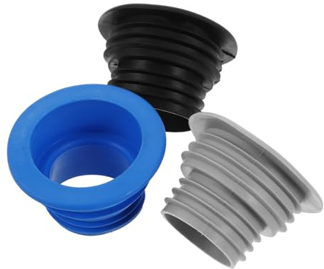 Toddmomy 3 pièces Bague Étanchéité pour Tuyau de Vidange Silicone Joint Anti-odeur pour Machine à Laver et Évier Protection Anti-retour pour Salle de Bain et Cuisine Couleurs Noir Bleu