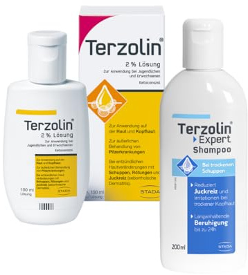 Bundle aus Terzolin 2% Lösung 100ml + Terzolin Expert Shampoo bei trockener Kopfhaut 200ml