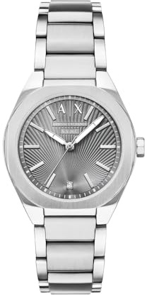 Armani Exchange Damen 36MM Silberfarbene Edelstahl Uhr, AX6030
