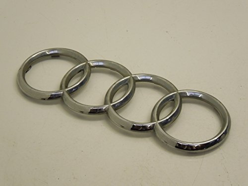Original AUDI Rings Front Grill Badge Emblem Chrome Nos - 8N0853605