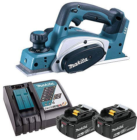 Makita DKP180 LXT 18V Li-Ion 82mm Planer with 2 x 6.0Ah Batteries & Charger