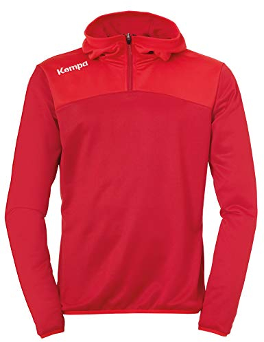 Kempa Herren Emotion 2.0 Quarter Zip Hoodie, chilirot/Rot, XL