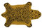 Fisura - Fußmatte außen Gepard aus Kokosnuss mit Rutschfester PVC-Rückseite. Lustige Welcome Fußmatte. Handbemalt. Größe: 70 cm x 40 cm. Gelb