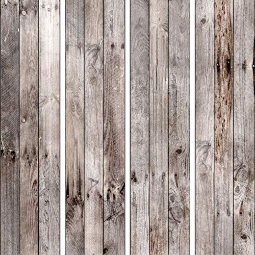 decomonkey PURO TAPETE selbstklebend | 10 m Tapete 3D Wandaufkleber Dekofolie (Klebefolie) Möbelfolie Panel Wandtattoo Wandposter Wandsticker Bretter Holzoptik 3D Holz
