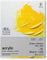Winsor & Newton 6534002 Acrylpapier im Block - 15 Blatt mit Leinwandstruktur 27,9 x 35,6cm, 300g/m², Säurefrei, ohne optische Aufheller, Alterungsbeständig für Acrylfarbe und Medien, Weiß