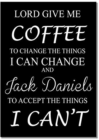 Coffee Jack Daniels A3 ungerahmt lustiges, inspirierendes Zitat Poster Bar Pub Restaurant Party Foto Bild