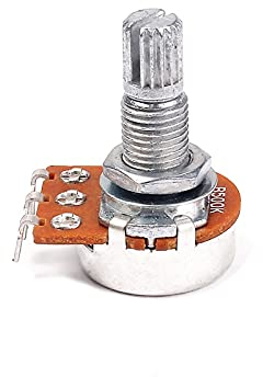Alnicov Mini Guitar Potentiometers Pots B500K Long Split Shaft Tone Volume Audio Control for Electric Guitar Bass