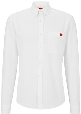 HUGO Herren Evito Slim-Fit Hemd aus Oxford-Baumwolle