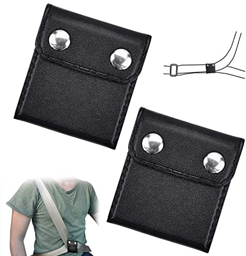YHZMY 2 Pezzi Regolatore della Cintura Di Sicurezza, Universale Car Cintura Regolatore, Blocco Cintura Sicurezza In Pelle PU, Clip Cintura Sicurezza Auto Per Spalle E Collo Rilassanti Nero