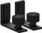 QINAIXQM Floor Guide for Wall Mount Barn Door Adjustable, Quietly and Smoothly (Black-2pcs)