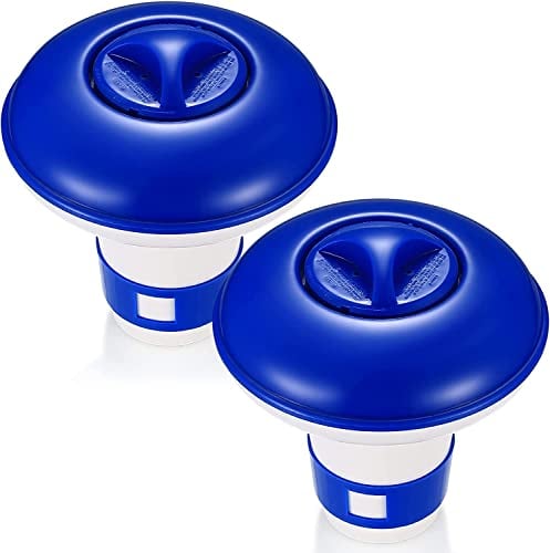 TOOINKCV 2 Piezas dispensadores flotantes de tabletas de Cloro de 5 Pulgadas, dispensador Flotante de gránulos de Cloro para bañera de hidromasaje, Remo, Piscina, SPA, Parques acuáticos