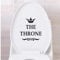 Vepoty the Throne Closestool Decal, Toilet Seat Cover Sticker Toilet Lid Sign Funny Quotes Bathroom Decorations