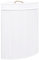 INLIFE Panier à linge d'angle en bambou Blanc 60 l