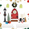 Vibbang 19 Pezzi Porta Elfo Natale Kit, Porta Elfo Natale Accessori Miniatura Casa delle Bambole Porticina Elfo Natale Legno Porta Elfo Natale per Elfo Natale Casa Addobbi Natalizi Regali (C)
