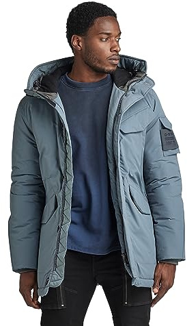 G-STAR RAW Herren Vodan Padded Hooded Parka, Grau (axis D22713-D419-5781), L