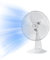Midea FT40-21M Ventilateur de table 40 W Ø 40 cm Ventilateur de table silencieux avec 3 pales 3 vitesses oscillation 80° Blanc